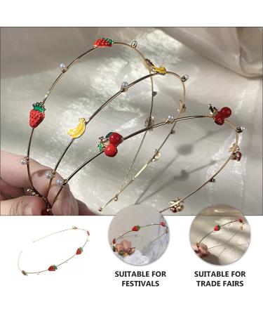 Holibanna Strawberry Headband - Stylish Metal Hair Hoop for Women & Girls | Perfect Headdress for Any Occasion - Buy Online on GoSupps.com