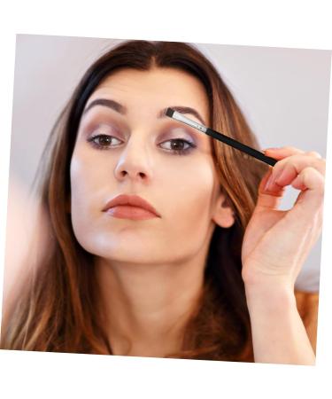 DRESSOOS 6pcs Flat Eyebrow Brush Eye Brush Makeup Eyeshadow Brush Eyeliner Makeup Brush Black Wooden Handle - Buy Online on GoSupps.com