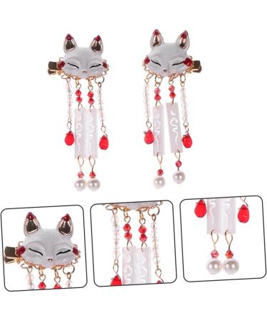 CATIEBYE 1 Pair Fox Tassel Clip Tassel Barrette Tassel Hairpin Animal Hair Clip Bill Clips Tassel Drop Barrette Chinese Tassel Hair Clips Alligator Hair Clips Women Tassel Hair Clip - Buy Online on GoSupps.com