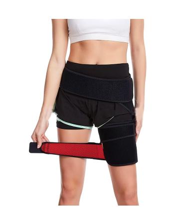 Adjustable Hip Brace & Groin Support Bandage | Breathable Unisex Compression Sleeve for Sciatica & Hamstring Relief - Buy Online on GoSupps.com