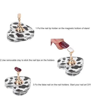 Nail Display Stand Acrylic Magnetic DIY Nail Tip Holder Nail Practice Stand Manicure Tool for Salon Home Manicure Practice Nail Tip Holder for Nail Art Salon (Gold) - Buy Online on GoSupps.com