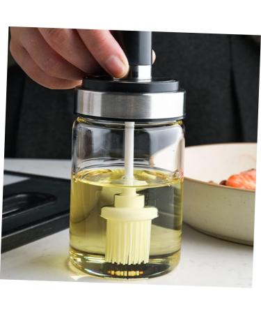Zerodeko Honey Containers Glass Dispenser 1pc Oil Brush Seasoning Jar Combination Grease Stainless Steel Kitchen Soy Sauce Bottle Grease Container - Buy Online on GoSupps.com