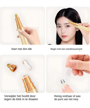 Hair Removal Device Nose Hair Trimmer for Women Safe Electric Shavers Efficient Facial Eyebrow ShaversConvenient Hair Removal Epilators Eyebrow Trimmer for Gold - Buy Online on GoSupps.com