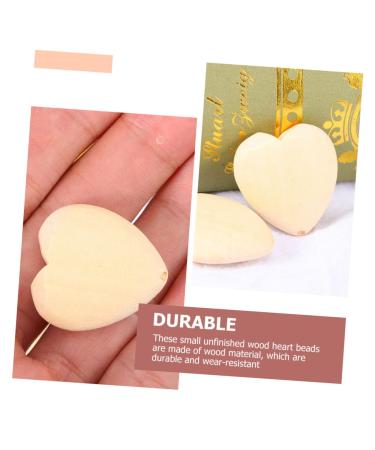 Ibasenice 250 Pcs Peach Herz Wooden Heart Beads & Spacer Pearls for DIY Jewelry Accessories - Unfinished Heart-Shaped Beads for Bracelets - Buy Online on GoSupps.com