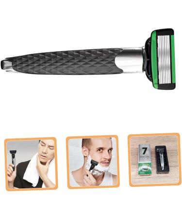 Magiclulu Professional Double-Edged Razor Set Metal Handle Haircut & Eyebrow Trimmer for Men | Premium Shaving Tools - Buy Online on GoSupps.com