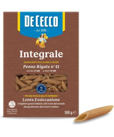 De Cecco Premium Whole Wheat Penne Pasta 500 g - Buy Online on GoSupps.com