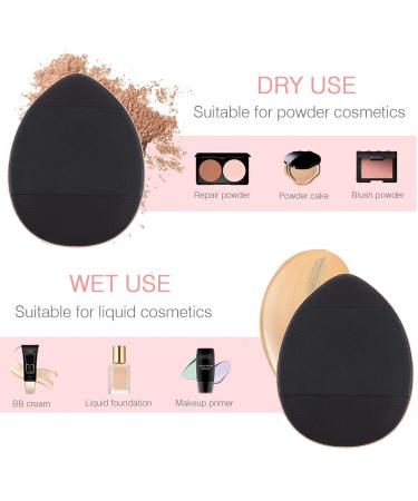 Beaupretty 20pcs Mini Makeup Puff - Finger Makeup Sponges for Foundation Cream & Concealer (Black) - International Shipping Available - Buy Online on GoSupps.com