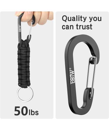 Eotw Paracord Karabiner | Personalized D Ring Key Ring for Motorcycle Auto Camping & Hiking - Unisex Black - Buy Online on GoSupps.com