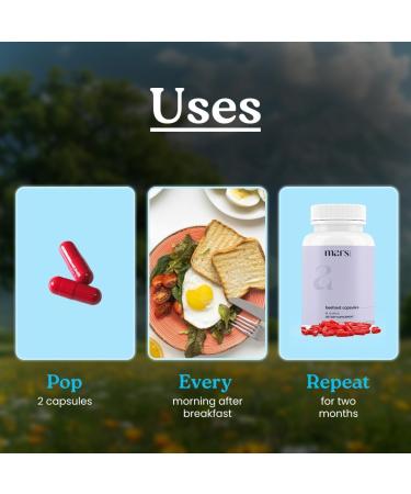 MarsbyGHC Natural Beetroot Capsules | with Garlic Blueberry Pomegranate & L-Arginine | Plant-Based Supplement | Pack of 1 - Buy Online on GoSupps.com