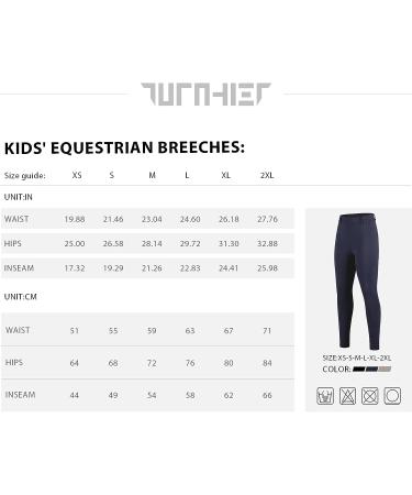 Turnhier Kids Equestrian Breeches - Navy Small | Silicone Full Seat & Pockets - Buy Online on GoSupps.com