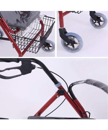 Self-propelled Walker Elderly Travel Cart Portable Folding Shopping Cart Seat Can Take Four Rounds to Buy Food Cart Step Can Push Small Cart Gift Decoration - Buy Online on GoSupps.com