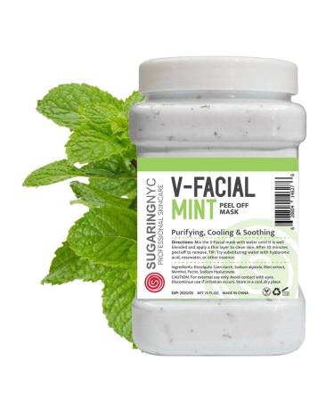 Vajacial Jelly Mask Peel-Off Mask for Bikini & Underarms | Fresh Mint | 23oz Professional Size by Sugaring NYC | International Shipping Available - Buy Online on GoSupps.com