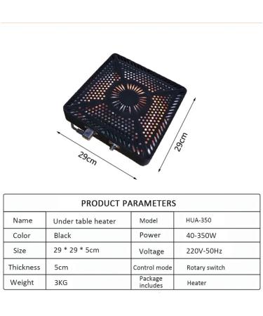 ZCBYBT Under Counter Heater 350W - Portable Kotatsu Halogen Tube Heater & Foot Warmer Accessories for Cozy Warmth - Buy Online on GoSupps.com