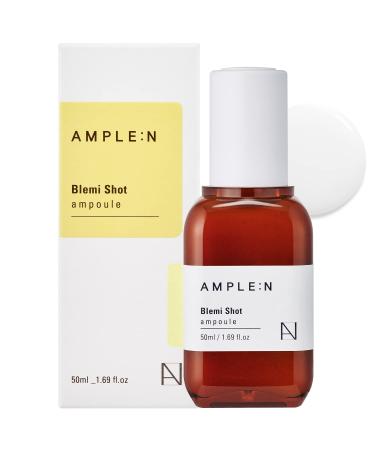 AMPLE:N Blemi Shot Ampoule 7 Days Dark Spot Corrector Remover Serum for Face F or a Brighter & Appearance Diminishes Dark Spots & Visibly Firms Niacinamide & Vitamin C 1.69 fl.oz.