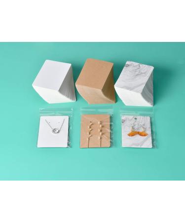 BUUFAN 900 PCS Earring Necklace Display Cards Set - White Kraft Paper Card Holder with Self-Seal Bags and Earring Backs for Jewelry DIY and Selling | 6x9 White - Buy Online on GoSupps.com