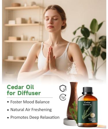 Pure Gardenia & Cedarwood Essential Oil Set Natural Floral Woody Oil Duo for Reed Diffuser Skin Hair Care Perfume Candle Making Bedroom Atmosphere 2 x 3.38 Fl Oz - Buy Online on GoSupps.com