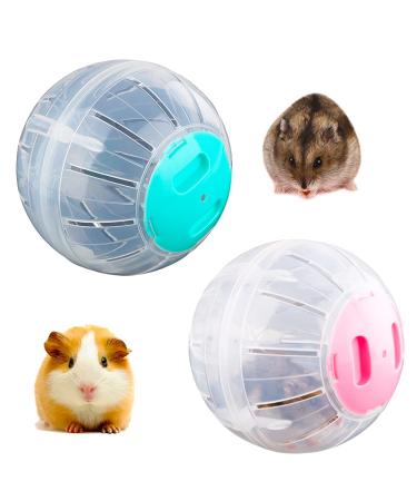 VTurboWay 2 Pcs Hamster Running Ball Plastic Exercise Ball Hamster Useful Transparent Mini Training Ball (Dia: 4.7 inch)