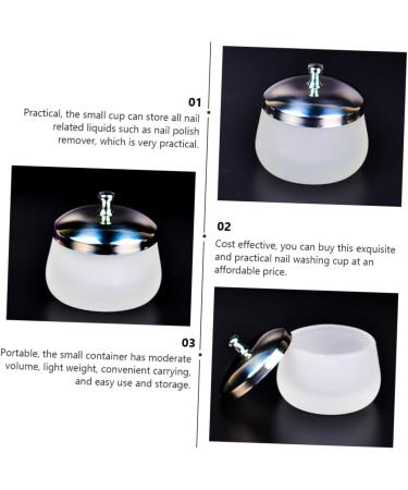 VALICLUD Gobelet Rond Verre D poli pour Dissolvant Vernis Ongles Contenant Liquide pour Manucure Blanc - Buy Online on GoSupps.com
