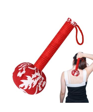 Manual massage hammer body massage hammer back massage device lymph hammer to relieve fatigue full body massage hammer for neck waist red 26cm