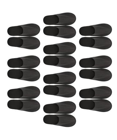 Milist disposable house shoes travel house shoes cotton closed toes washable foldable spa house shoes for guests hotels office light gray 20 pieces 28x11x0.8cm light gray
