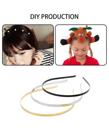 30-Piece Metal Hair Bands - Smooth Slide-Resistant Headbands for DIY Handicrafts & Hair Jewelry (Black Silver Gold) | Unisex Hair Accessories - Buy Online on GoSupps.com