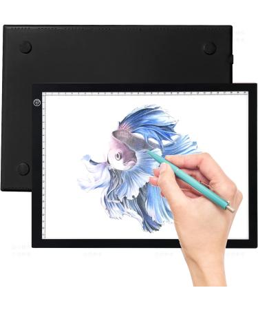 RTjoy A4 LED Light Pad | USB Powered Drawing Board with Adjustable Brightness | Ideal for Diamond Painting, Weeding Vinyl, and More | Black A4 Light Pad - Buy Online on GoSupps.com