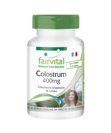 Fairvital | Colostrum 400mg High dosed - 90 capsules - from Germany - BSE free - slightly modified