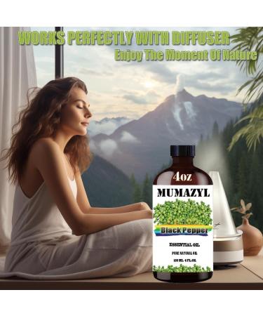 Black Pepper Essential Oil 4 Fl Oz | Pure Black Pepper Oil for Diffuser Yoga DIY Candle & Soap Making | Aromatherapy & Cleaning Solutions - Buy Online on GoSupps.com