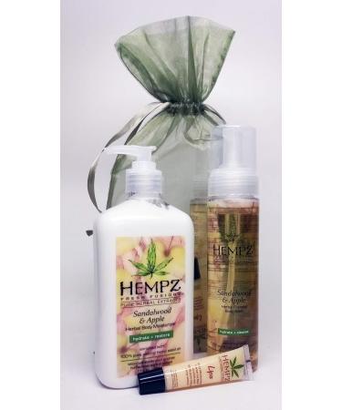Hempz Sandalwood Bath & Body Gift Set 3 Piece | Luxurious International Shipping - Buy Online on GoSupps.com