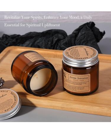 Premium Cedar Scented Candle | 8 oz Soy Candle for Holiday Gifts | 45 Hour Burn | Ideal Christmas Candles for Men | Shangri-La White Tea & Vanilla Aromas - Buy Online on GoSupps.com