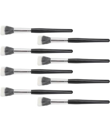 Stippling Brushes Soft Bristles Flat Top Ergonomic Handle 8 Piece Makeup Brush Set for Liquid Foundation - Buy Online on GoSupps.com