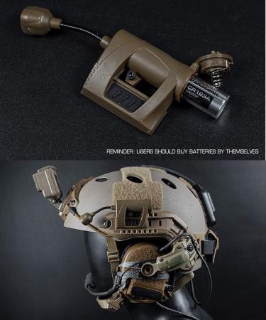 Tactical Helmet Signal Lamp | LED Survival Light Adapter for Ops Core & ARC Rail - Green - Buy Online on GoSupps.com