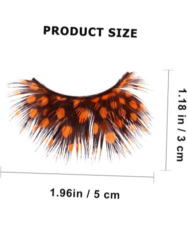Beavorty 2 Pairs false eyelashes halloween makeup supplies eyelashes orange Costume Eyelashes lashes extension halloween lashes halloween false eyelashes 3d extend spot - Buy Online on GoSupps.com