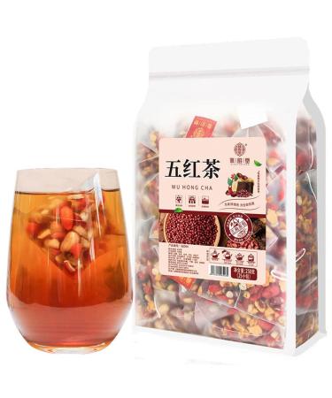 Wu Hong tea 8.81oz (10g 25packets) Five red Tea Brown sugar wolfberry red date peanut red bean Combination tea Bag blister Tea bag 250g