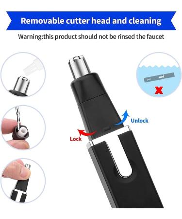 OBJECTIVE Professional Painless Eyebrow and Facial Hair Trimmer for Men Women IPX7 Blades for Easy Cleaning Black Nose Hair Trimmer - Buy Online on GoSupps.com