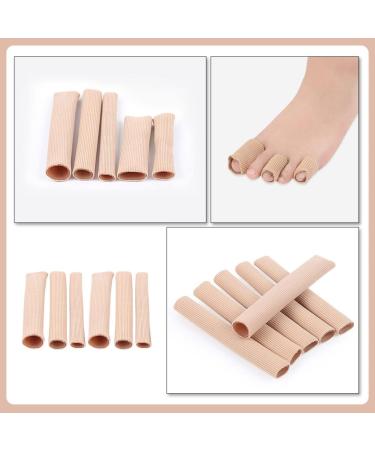 SHERCHPRY 18pcs Soft Toe Guards & Tube Protectors Set - Corn Cushions Caps for Calluses & Corns - Breathable Gel Pads for Nylon Fingers - Cuttable & Skin Color - 15X2.5CM - Buy Online on GoSupps.com