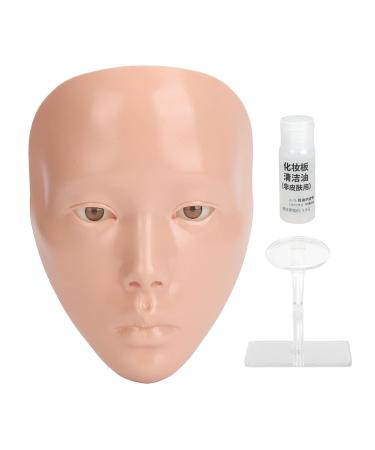 5D Makeup Practice Face Set - Silicone Detachable Eyes Reusable & Easy to Clean for Artists - Improve Skills (Pink Skin - Buy Online on GoSupps.com