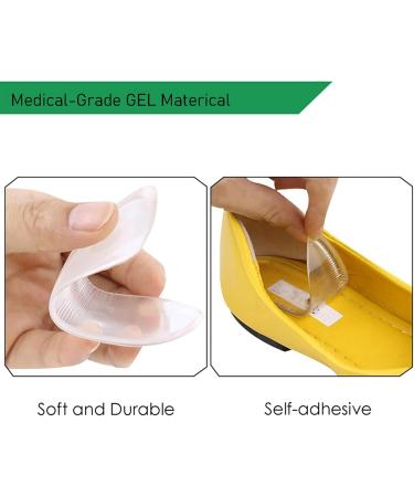 KTELI 4 Pairs Silicone Heel Wedge Insoles - Medial & Lateral Support Corrective Adhesive Shoe Inserts for Comfort & Pain Relief - Buy Online on GoSupps.com