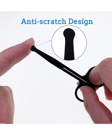 2Pcs Stainless Steel Facial Hair Scissors Set for Men & Women - Nose, Beard, Eyebrow, Eyelash Trimmer - Buy Online on GoSupps.com