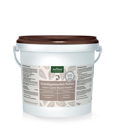Aniforte green -lipped shell horse 1kg - natural green -lipped mussel powder in full fat quality omega 3 & 6 fatty acids glycosamininoglycane 3.3% green lip shells horse supports joints & joint function