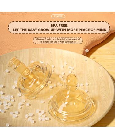 TJATSE Baby Bottle Matching Nipple - BPA-Free 5cm Wide Caliber, Faster Flow Rate, Food-Grade Liquid Silicone Pacifier - Suitable for Babies of All Ages - Baby Straw Bright - Buy Online on GoSupps.com