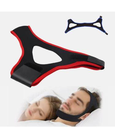 Veralabs Airflow Jaw Strap Airflow Jaw Strap Veralabs Chin Straps to Keep Mouth Closed Adjustable Chin Strap for Men and Women (Red)