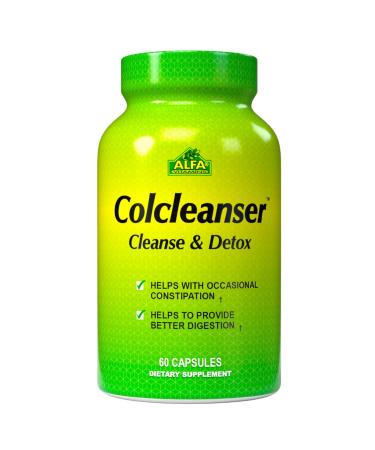 Colcleanser Supplement by Alfa Vitamins - Helps Colon Cleanse - Natural Herbal Cleanser - Fiber - Detox Support - 60 Capsules