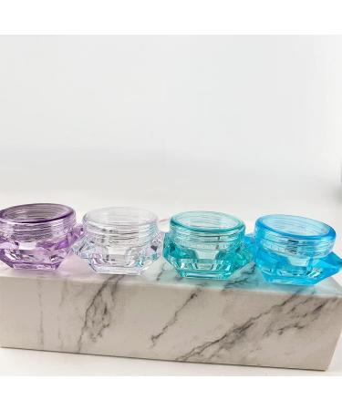 80 Pcs 5g Multi-Colored Diamond-Shaped Travel Pot - Plastic Cream Containers for Cosmetics Jewelry & Nail Storage - Buy Online on GoSupps.com