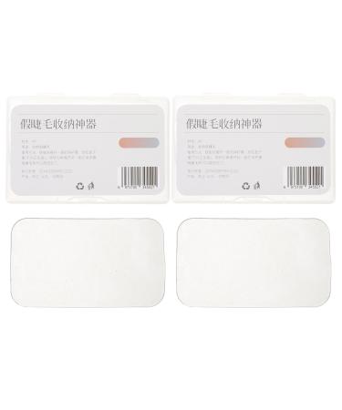 IMIKEYA Lot de 2 Bo tes de Rangement pour Faux Cils Couvercle Herm tique tuis Transparents Compacts pour Extensions de Cils Protection Anti-Poussi re pour Voyage et Organisation Facile