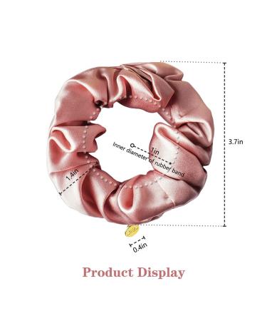 ADOOMENT 3 Pack Silk Scrunchies - Luxury Mulberry Silk Hair Ties for Women - Non-Slip Elastic Hair Scrunchies (Black Champagne Gold Pink) - 1.4 Inch - Buy Online on GoSupps.com
