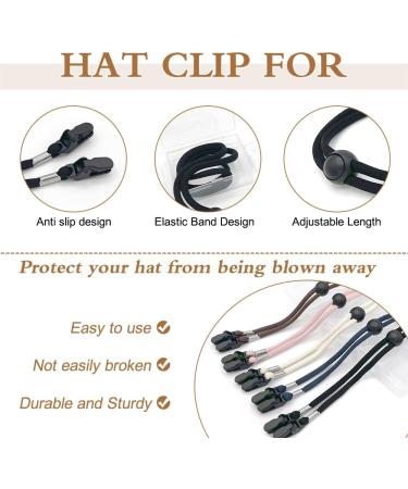 Dongker Hut Anti-Wind Lanyard Cord Clips - 5-Pack Hat Clip Set for Wind Resistance | Perfect for Walking Cycling Golf & Hiking - Buy Online on GoSupps.com