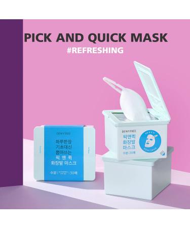 DEWYTREE Hyaluronic Acid Moisturizing Mask Sheet - 30 Sheet Dispenser Type Aqua Mask - Hydrating & Exfoliating with Amino Acids - Buy Online on GoSupps.com