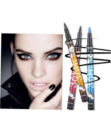 FRCOLOR 3Pcs Liquid Eyeliner Black Waterproof Eyeliner Colorful Eyeline Pencil For Women Waterproof Pen Marker Make Up Size 1x3pcs Image 3x3pcs - Buy Online on GoSupps.com