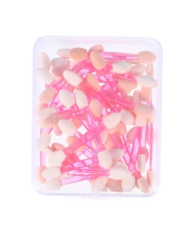 Angoily 50pcs Double Ended Eyeshadow Brush Eyeshadow Stick Dual Sided Eyeshadow Sponge Woman Makeup Tools